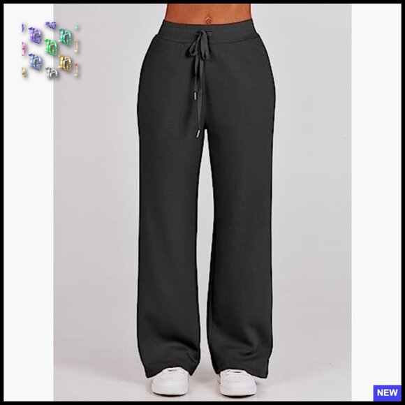 Oversized Sweatsuit Set Wide Leg Pants Lounge Travel Leisure Active Wear - Picture 6 of 7